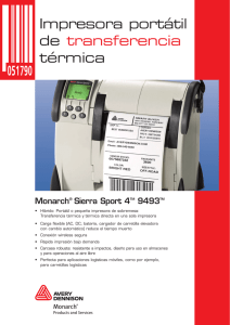 Impresora portátil de transferencia térmica - Monarch