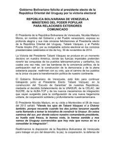 Gobierno Bolivariano felicita al presidente electo de la República