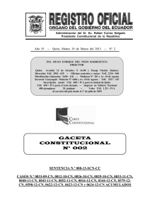 GACETA CONSTITUCIONAL Nº 002 - Corte Constitucional del