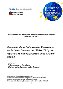 Evolución de la Participación Ciudadana en la Unión Europea de