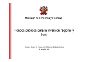 Fondos públicos para la inversión regional y local