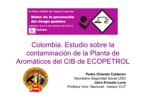Colombia. Estudio sobre la contaminación de la Planta de