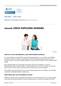vacuna VIRUS PAPILOMA HUMANO