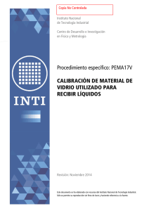 Procedimiento específico: PEMA17V CALIBRACIÓN DE MATERIAL