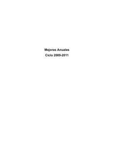 Mejoras Anuales Ciclo 2009-2011