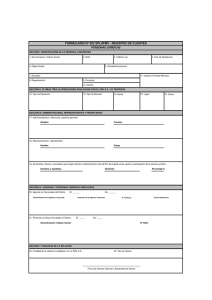 Formulario N° 002 SPLAFMV - Registro de Clientes – Personas
