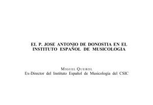 El P. Jose Antonio de Donostia en el Instituto Español de