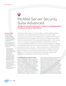 McAfee Server Security Suite Advanced Ficha Técnica