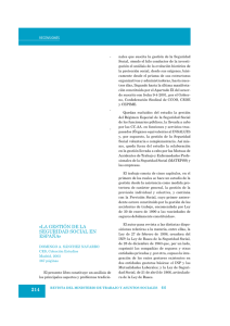 La gestión de la Seguridad Social en España, Domingo A. Sánchez