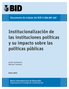 Institucionalización de las instituciones políticas y su impacto sobre