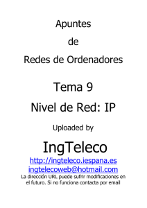 Tema 9: Nivel de Red - IP - Ingteleco-Web