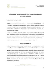 resolución nº 2/2015 - Diputación de Granada