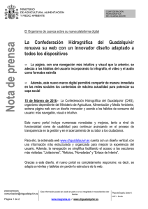 160215 NP nueva web - Confederación Hidrográfica del Guadalquivir