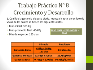 Trabajo Práctico N° 8 Crecimiento y Desarrollo