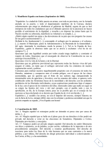 1. Manifiesto España con honra (Septiembre de 1868). “Españoles