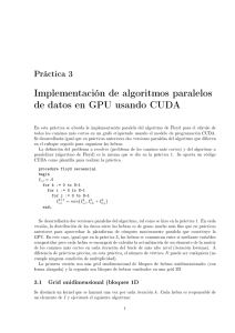 Práctica 3. Implementación de algoritmos paralelos de datos en