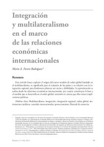 Integración y multilateralismo en el marco de las relaciones