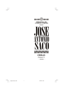 José Antonio Saco: Obras. volumen V