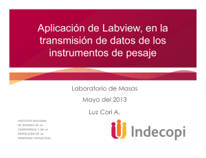 (Labview), en la transmisión de datos, a los instrumentos