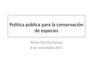 Política pública para la conservación de especies