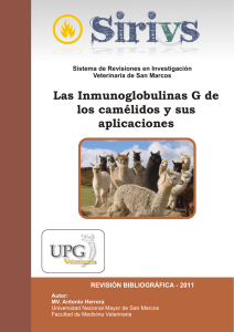 Las Inmunoglobulinas G de los camélidos y sus aplicaciones