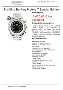Breitling Bentley Motors T Special Edition 4 450,00 € tax excluded