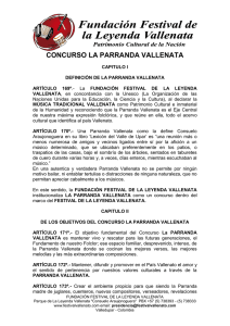 Reglamento La Parranda Vallenata - Festival de la Leyenda Vallenata