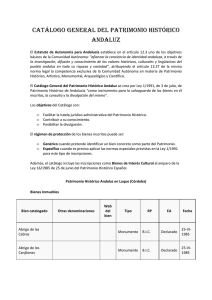 catálogo general del patrimonio histórico andaluz