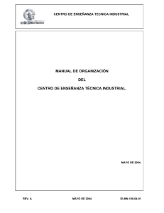 manual de organización del centro de enseñanza técnica industrial.
