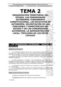 tema 2 organización territorial del estado. las comunidades