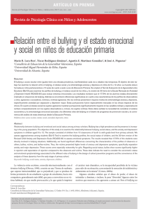 Relación entre el bullying y el estado emocional y social en niños