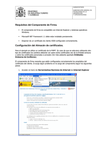 Configuración de Microsoft Internet Explorer