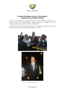 El Director General de Ludic Lydia Burkina, Caballero de la Orden