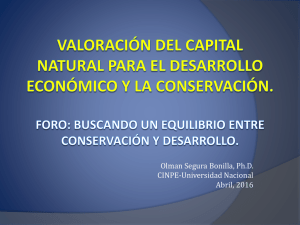 Valoración del Capital Natural para el Desarrollo Económico y la