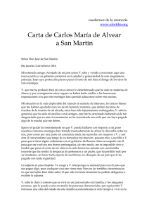 Carta de Carlos María de Alvear a San Martín