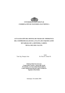 Actualización del sistema de parada de emergencia del compresor