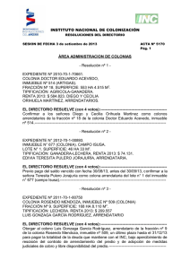 ACTA Nº 5170 del 03/09/2013 - Instituto Nacional de Colonización