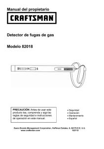 Manual del propietario Detector de fugas de gas