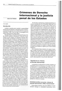 Crímenes de Derecho Internacional y la justicia penal de los Estados