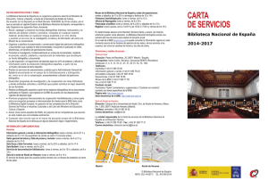 BNE - Carta servicios - Biblioteca Nacional de España