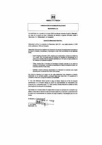 20/05/2011 HECHO RELEVANTE Constitución de Medcomtech