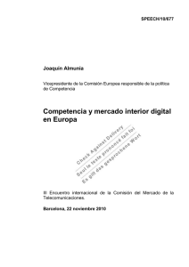 Competencia y mercado interior digital en Europa