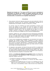 Resolución del Ararteko, de 17 de Enero de 2013