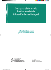 Guía para el desarrollo institucional de la Educación Sexual Integral