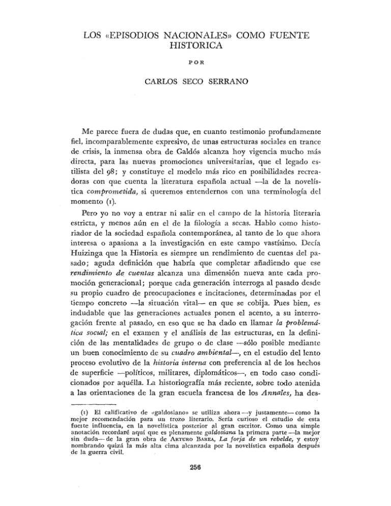 Los Episodios Nacionales como fuente histórica