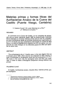 Materias primas y formas líticas de la Cueva del Castillo