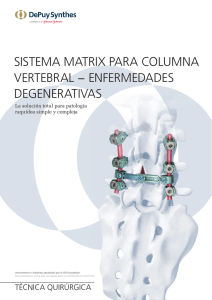 Sistema MATRIX para columna vertebral − Enfermedades