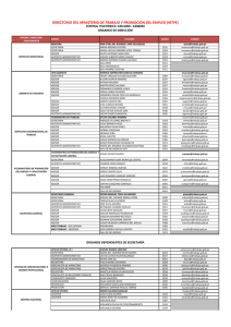 directorio del ministerio de trabajo y promoción del empleo (mtpe)