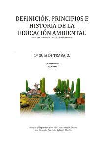 definición, principios e historia de la educación ambiental