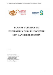 plan de cuidados de enfermería para el paciente con cáncer de